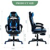 Coucheta Gaming Chair with Massage Lumbar Support Collection - Height Adjustable Footrest, Swivel Seat & Headrest, Multiple Color Options - 3 of 4