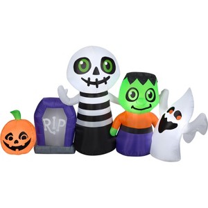 Gemmy  Airblown Inflatable Halloween Characters Collection Scene, 4.5 ft Tall, Multi - 1 of 2
