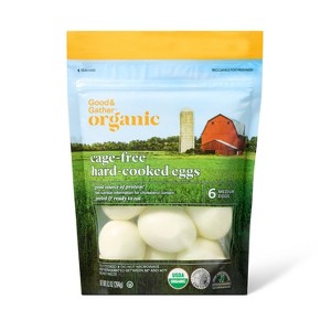 Organic Hard-cooked Cage-Free Egg - 6ct - Good & Gather™ - 1 of 3