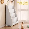 INFURNIC Decorative Bookshelf 4-Tier Kids Bookshelf, Book Display Shelves, Toy Storage Organizer For Kids Rooms, Playroom, White, 31.5"*11.81"*34.65" - 4 of 4