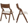 PAGED Upholstered Folding Dining Chairs Set of 2 Versatile Dining Room Chairs with High Resilience Sponge Cushion for Dining Room - 4 of 4