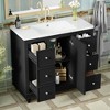ChicFurnit 36 Inch Bathroom Vanity with Sink Bathroom Storage Cabinet Ceramic Sink with 4 Drawers and Door for Bathroom, 18"*36"*33.87" - 2 of 4