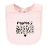 Hudson Baby Infant Girl Cotton Bibs, Leopard Hearts, One Size - 3 of 4