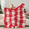 Snuggle Sac Soft Christmas Throw Blanket Knit Bed Blanket 50x60" - 2 of 4