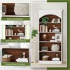 Kumasinova 70.9 Inch Bookcase with 5-Tier Storage Shelves,Freestanding Tall Bookshelf Storage Organizer for Living Room,Bedroom,Office,White+Brown - 4 of 4