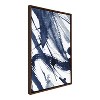 Kate and Laurel Sylvie Indigo Watercolor Framed Canvas by Amy Peterson Art Studio, 23x33, Walnut Brown - 2 of 4