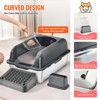 VEVOR Cat Litter Box, 6 inches Deep, XL Extra Large Stainless Steel Cat Litter Box with Scoop, Wide Filtering Foot Board & High Sides - 4 of 4
