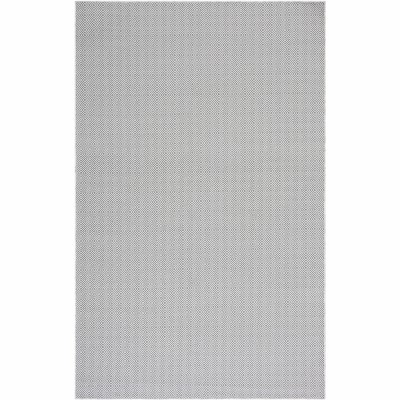 Gray Diamond Pattern Synthetic Indoor/Outdoor Area Rug, 5'-1" x 7'-6"
