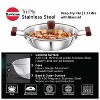 Hawkins 2.5L Tri Ply Stainless Steel Induction Compatible Deep Fry Pan Kadhai with Glass Lid: Hand Wash, Gas & Induction Safe - 2 of 4