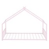 PAGED Unique Bed Frame Metal House Bed with Roof, Easy Assembly, Box Spring Not Required - 4 of 4