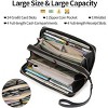 Ladies' clutch bag with anti-theft wrist strap,leather wallet,large-capacity credit card holder,handle-style carry strap - 3 of 4