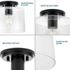 Progress Lighting, Adley Collection, 1-Light Flush Mount, Matte Black, Clear Glass Shade - 3 of 3