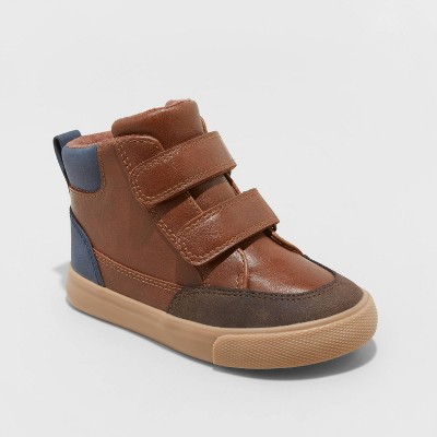 Image of Toddler Boys' Xavier High Top Sneakers - Cat & Jack™ Cognac 7T