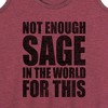 Women's - Instant Message - Not Enough Sage Graphic Racerback Tank - 2 of 4