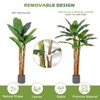 Artificial Banana Tree, 5-7FT Faux Banana Tree with Grey Planter, Artificial Plants with 21 Faux Banana Leaves Plant for Home Office Decor - 4 of 4
