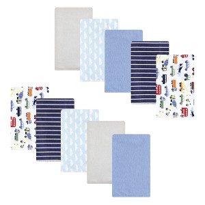 Luvable Friends Hudson Baby Flannel Burp Cloths 10pk Set - 1 of 2