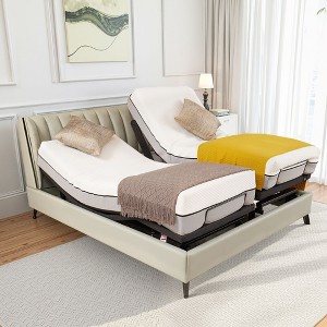 CENGHU Ergonomic Adjustable Twin XL Bed Frame with USB Ports, Head and Foot Incline, Wireless Remote Control, Massage, Under-Bed Nightlight - 1 of 4