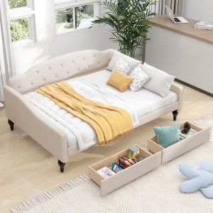 Whisen Multifunctional Full Size Daybed & Bed Frame, Sturdy Plywood, Easy Assembly for Bedroom & Living Room - 1 of 4