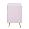 Acme Furniture,Gaines Nightstand, Pink High Gloss Finish - 3 of 4