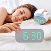 REGALWOVEN Plastic Digital Corded Adjustable Electric Alarm Clock 5.1 x 2.6 x 1.4 inches - 3 of 4
