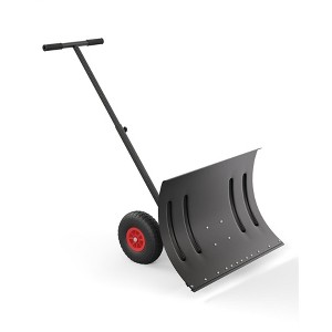 29"W Heavy-Duty Snowplow, with Adjustable Handle and Tilting Blade, Efficiently Removes Snow, Suitable for Driveways, Doorways, Sidewalks, Patios - 1 of 4