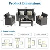 Heynemo 4 Piece Patio Furniture Sets, All-Weather Wicker Conversation Sets, Outdoor Rattan Sectional Sofa Chair with Coffee Table - 3 of 4