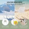 WestinTrends Playa 3-Piece Outdoor Round Metal Dining Table Set And Stackable Resin Patio Dining Side Chairs - 3 of 4