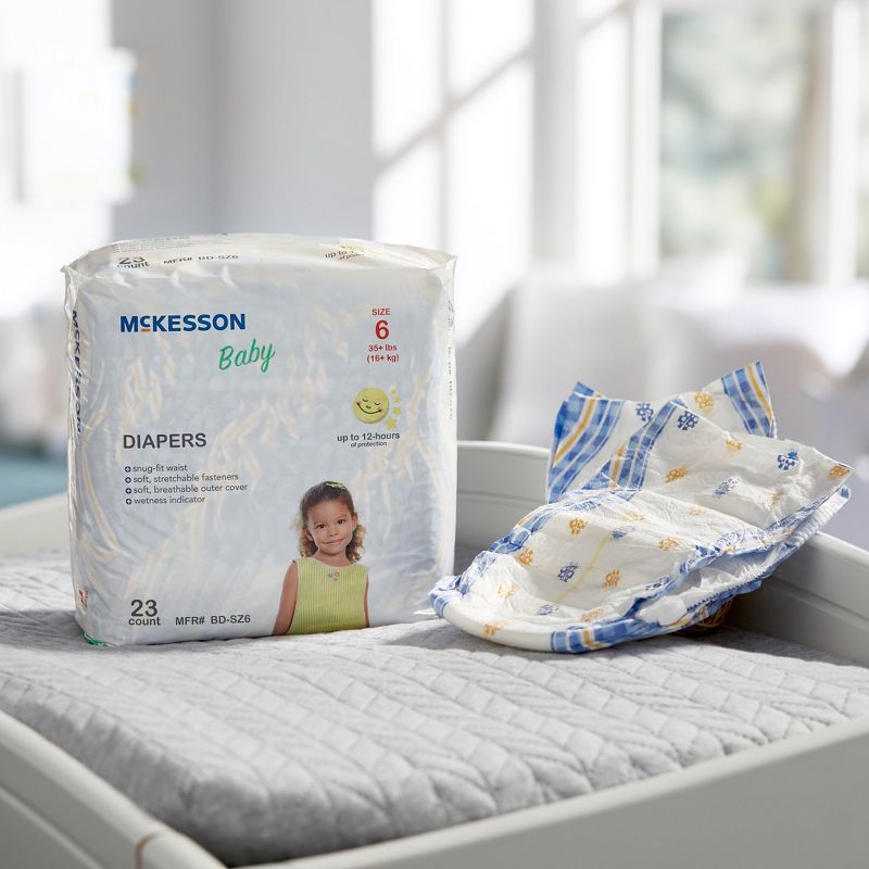 McKesson Baby Diapers, Disposable, Moderate Absorbency, Size 6, 4 of 5