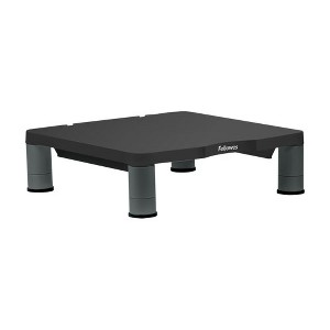 Fellowes Standard Monitor Riser, 13.38" x 13.63" x 2" to 4", Graphite, Supports 60 lbs - 1 of 4