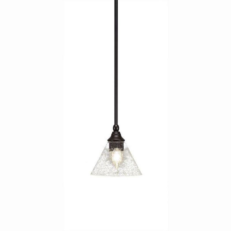 Toltec Lighting Any 1 - Light Pendant in  Espresso with 7" Clear Bubble Shade, 1 of 2