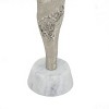 GlasFlength Decorative Objects Abstract Human Decor Thinker Sculpture Figurine Aesthetic Table Desk Decor for Living Room, Silver, 3.5"*3"*12" - 4 of 4