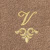 Linum Home Textiles 100% Turkish Cotton MONICA Gold Thread 2PC Embellished Washcloth Set - 3 of 3