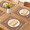 REGALWOVEN Farmhouse Placemats Set of 6 Woven Placemats for Dining Table Decor Indoor Washable Kitchen Table Mat with Tassel - 2 of 4