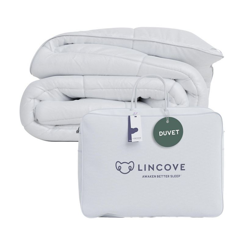 Lincove Down Alternative Comforter – Corner Loops in Each Corner, 400 Thread Count 100% Cotton Sateen Shell, Soft and Plush Feel, 3 of 12