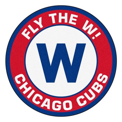 MLB Chicago Cubs 27"x27" W Flag Logo Roundel Rug