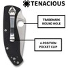 Spyderco Tenacious Folding Pocket Knife with 3.39" Stainless Steel Blade | Get Superior Strength and Edge Retention| Includes 4-Way Pocket Clip - 4 of 4