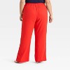 Women's Mid-Rise Wide Leg Linen Pull-On Pants - A New Day™ - 2 of 3