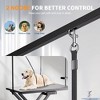 BENCMATE Pet Grooming Tool Professional Electric Dog Grooming Table Leveling Wheels Anti Slip Tabletop Tool Organizer, Black, 49.60"*26.00"*9.00" - 4 of 4