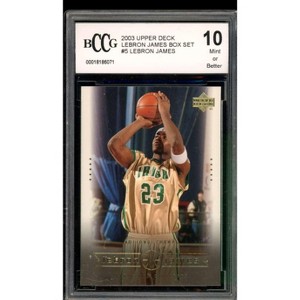 Lebron James Rookie Card 2003 Upper Deck Box Set #5 BGS BCCG 10 - 1 of 2