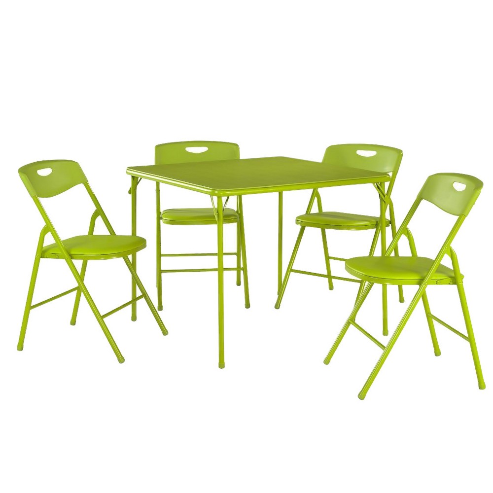 UPC 044681377785 product image for 5 Piece Folding Table and Chair Set - Apple Green - Cosco | upcitemdb.com