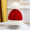 Anna-Kaci Women's Christmas Beanie Knit Hat with Faux Fur Pom-Pom for Holiday Winter Warmth - 3 of 3