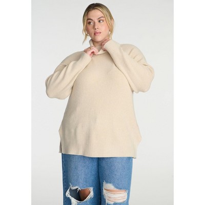 ELOQUII Elements Women's Plus Size Turtleneck Sweater