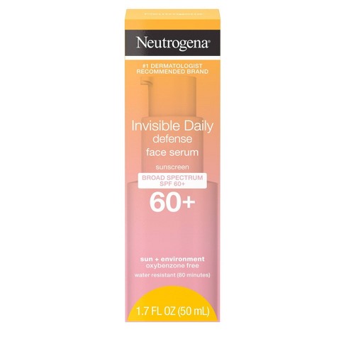 Neutrogena Invisible Daily Defense Sunscreen Face Serum - SPF 60 - 1.7 fl oz - image 1 of 4