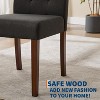 Upholstered Dining Chairs Set of 2, Tufted Parsons Kitchen Chair with Wood Legs, Button Tufted Modern Fabric Side Chair for Dining Room 2pcs - 3 of 4