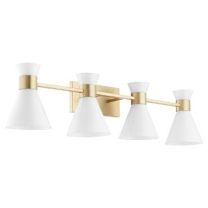 Quorum Lighting Beldar 4 - Light Vanity in  Aged Brass - 1 of 1