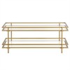 45 in. Brass Finish Coffee Table - Henn&Hart - 2 of 4