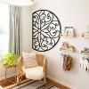 Lotus Large Metal Wall Art - Modern Floral Decor for Living Room or Bedroom - 3 of 4
