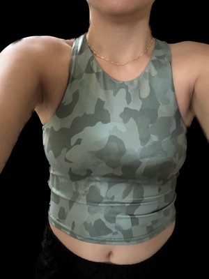 Girls' Cropped Tank Top - All In Motion™ Olive Green S : Target