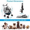 Racxily Foldable Pet Stroller with Weather Cover, 4 Wheels Pet Strolling Cart for Small/Medium Dogs and Cats with Removable Liner Storage Basket - 3 of 4