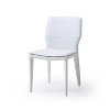 HomeStock 36 in.  White Faux Leather Dining Chair Set of 1 for a designed  Stylish contemporary living elegance - 2 of 3